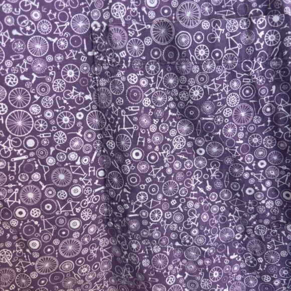 Tori Richard Hawaii Purple Wheel Spoke Short Sleeve Button Down Shirt Mens XL - Picture 5 of 6
